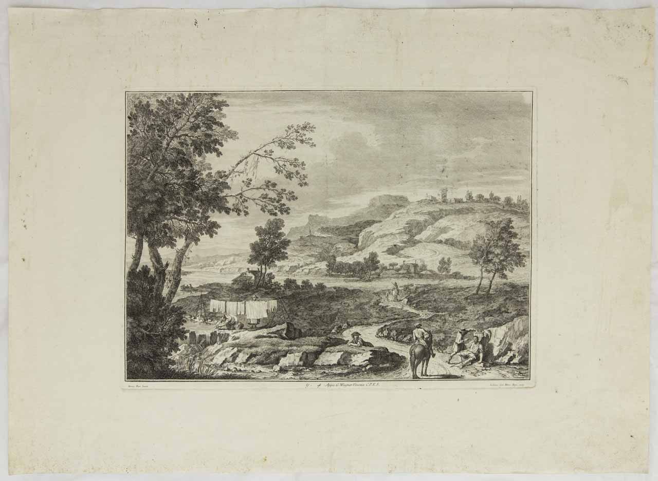 paesaggio (stampa, serie) di Giampiccoli Giuliano, Ricci Marco - ambito veneto (metà XVIII)