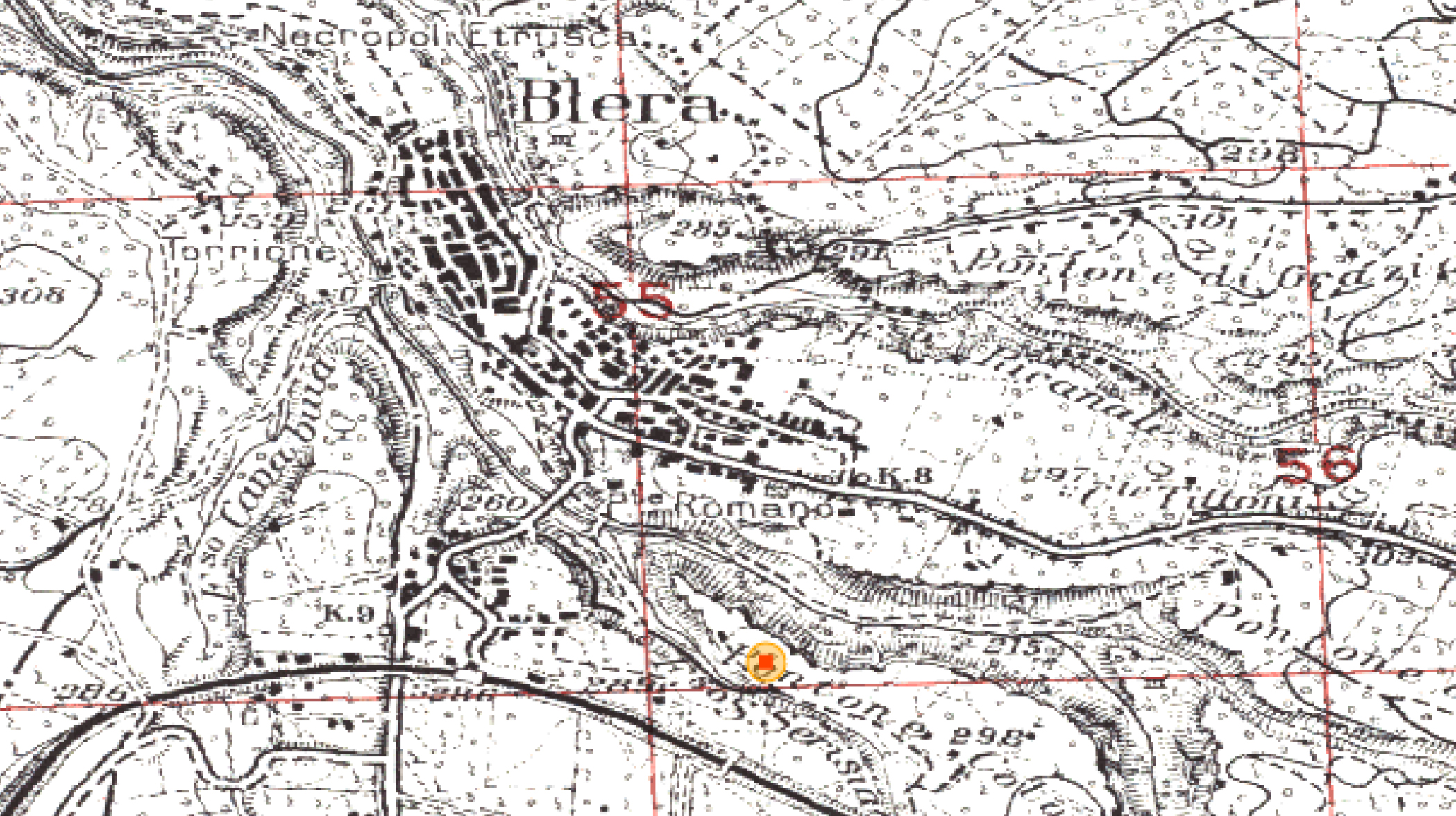 PONTONE COLONNA (insediamento, insediamento naturalmente difeso) - Blera (VT)  (Bronzo medio 1-2; Bronzo medio 3)