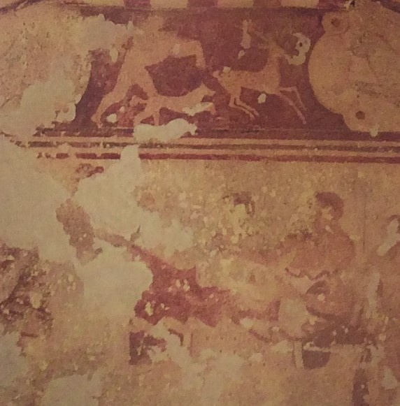 TOMBA DELLA CACCIA AL CERVO - Calvario (tomba a camera ipogea, area ad uso funerario) - Tarquinia (VT)  (metà V a.C)