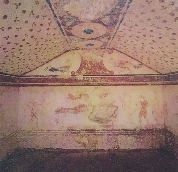 TOMBA DEI FIORELLINI - Calvario (tomba a camera ipogea, area ad uso funerario) - Tarquinia (VT)  (metà V a.C)