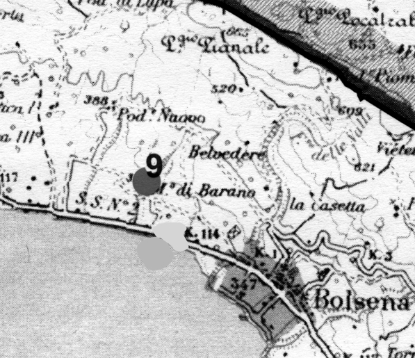 Barano (insediamento, insediamento naturalmente difeso) - Bolsena (VT)  (Età del Bronzo finale)