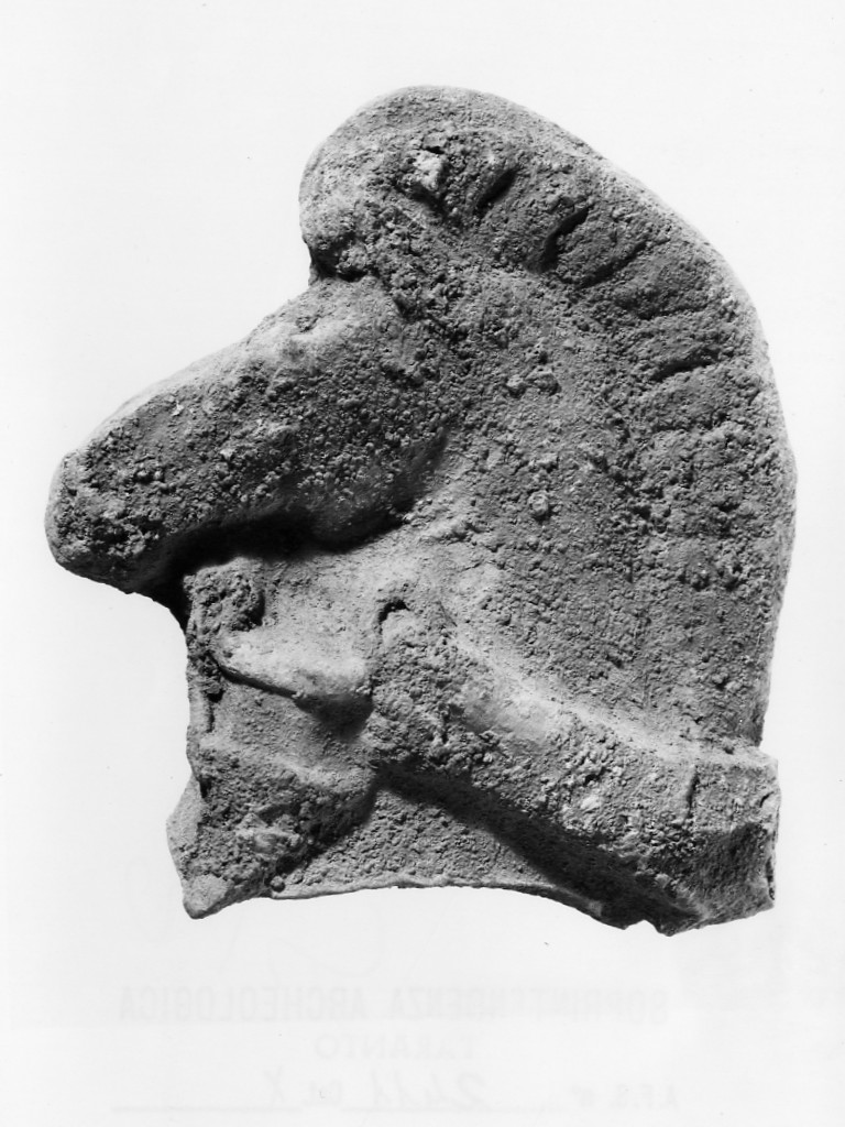cavallo (terracotta figurata/ frammento) - fabbrica locale (sec. IV a.C)