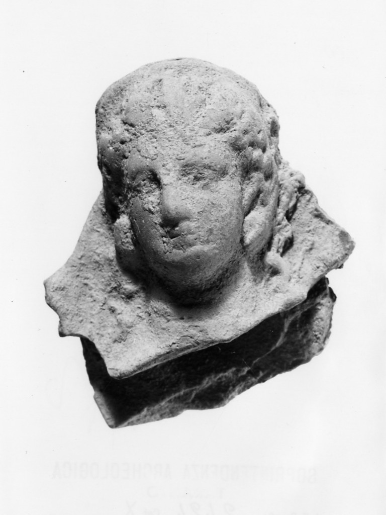 testa femminile (terracotta figurata) - fabbrica locale (sec. IV a.C)