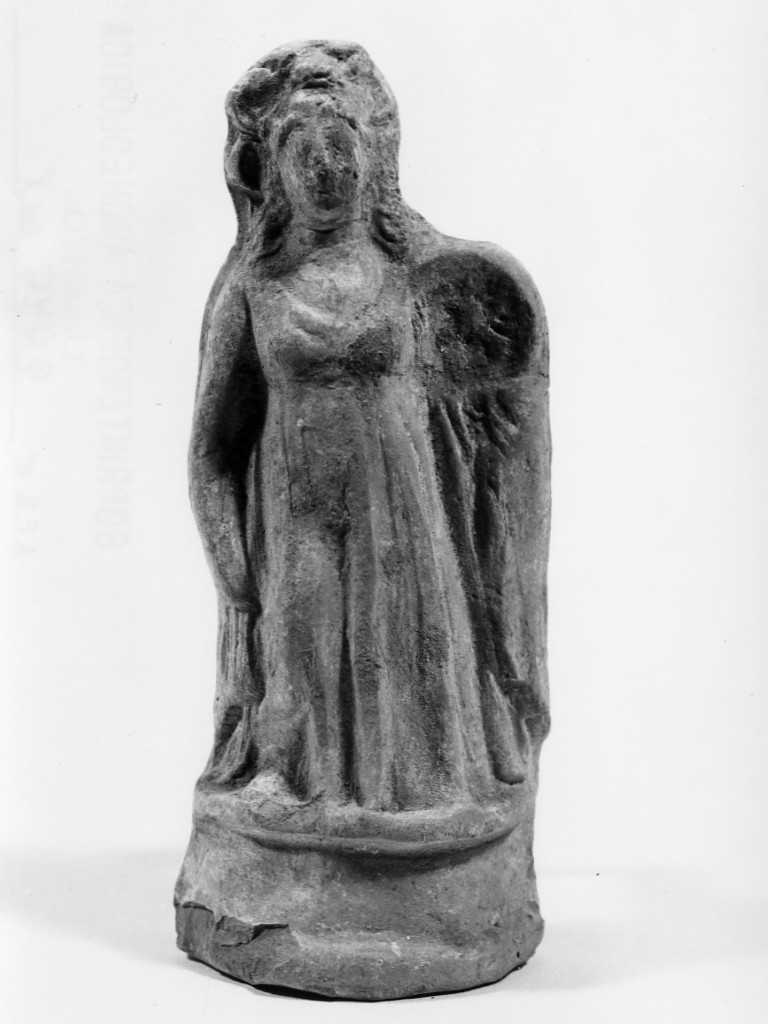 Polyboia (terracotta figurata, culto di Apollo-Hyakinthos) - fabbrica tarantina (secc. IV a.C.-III a.C)