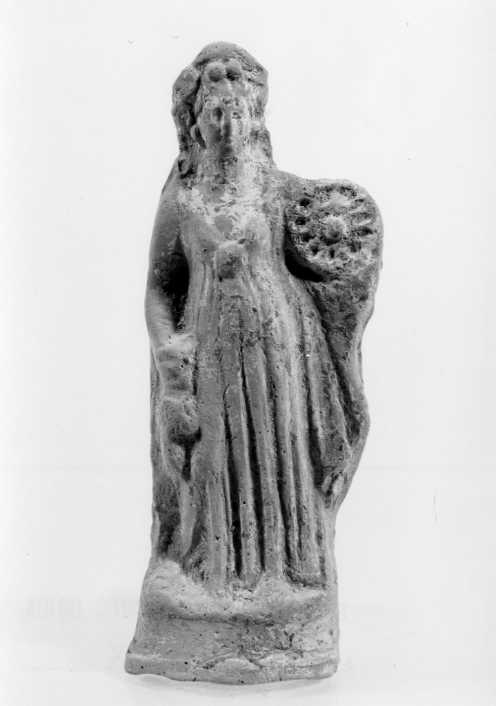 Polyboia (terracotta figurata, culto di Apollo-Hyakinthos) - fabbrica tarantina (secc. IV a.C.-III a.C)