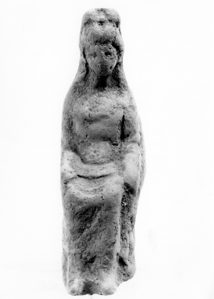 divinit? in trono (statuetta femminile) - fabbrica tarantina (secc. IV a.C.-III a.C)