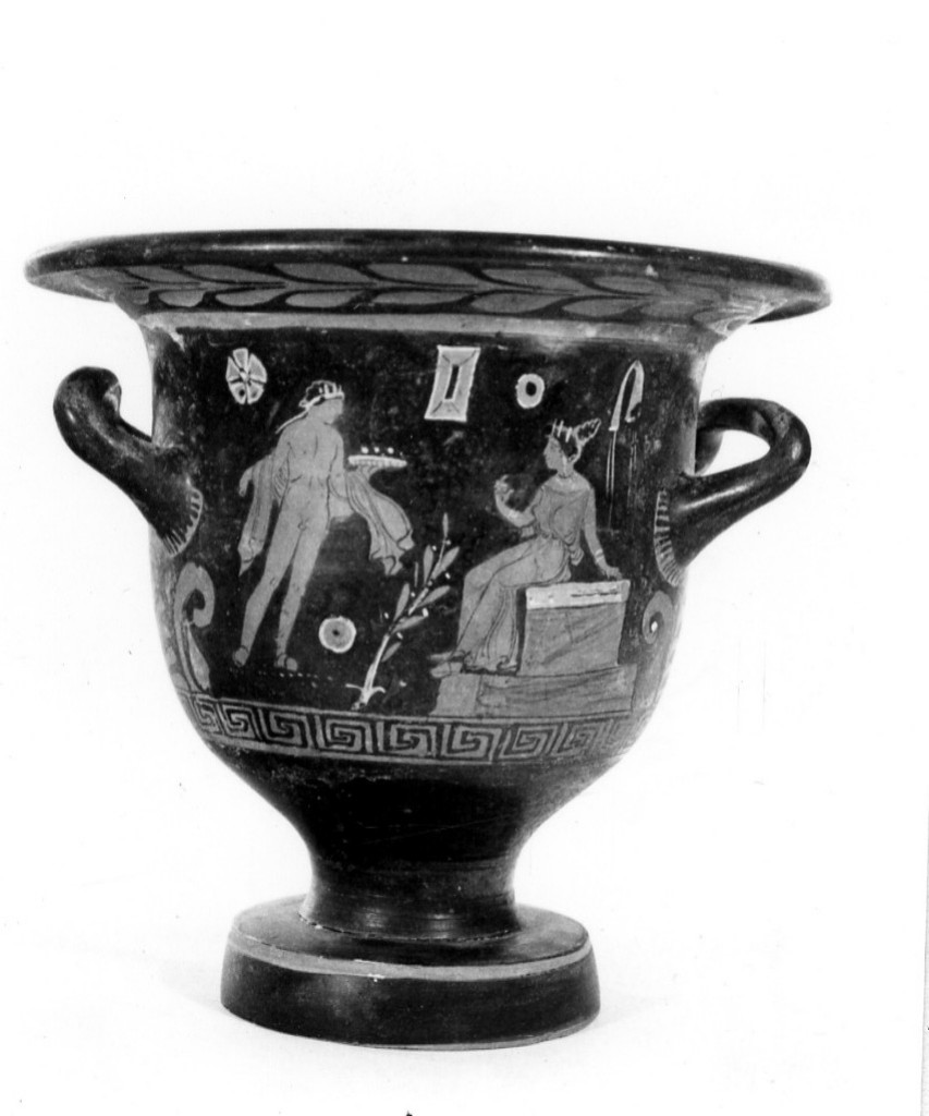cratere a campana - fabbrica apula (seconda metà sec. IV a.C)