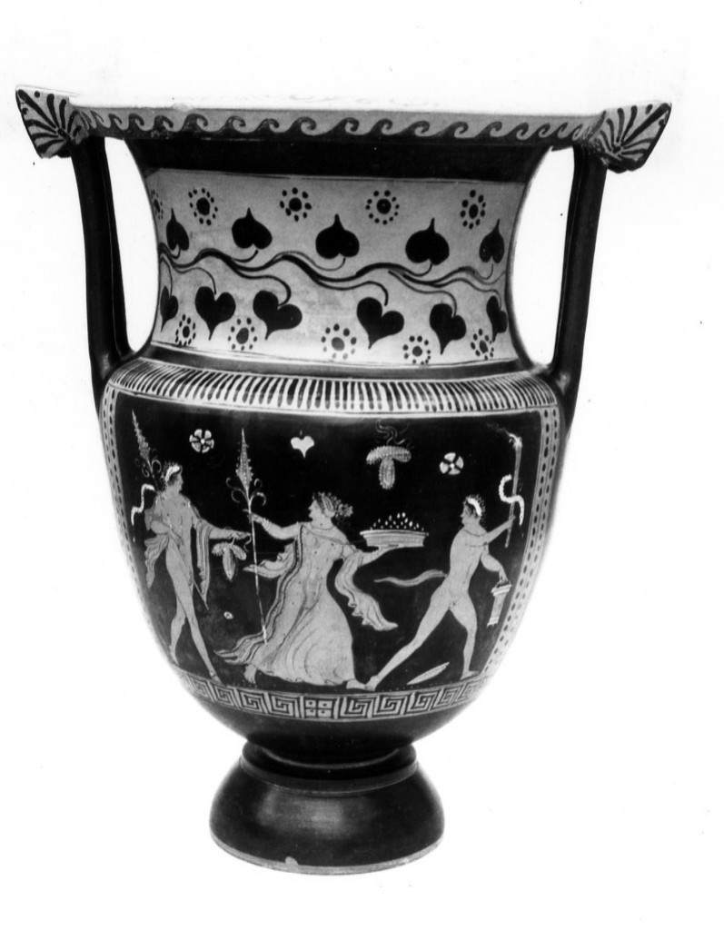 cratere a colonnette - fabbrica apula (sec. IV a.C)