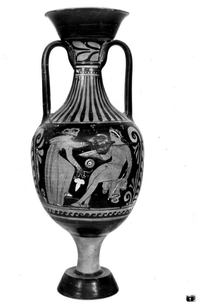 anfora panatenaica - tardo apulo (seconda metà sec. IV a.C)