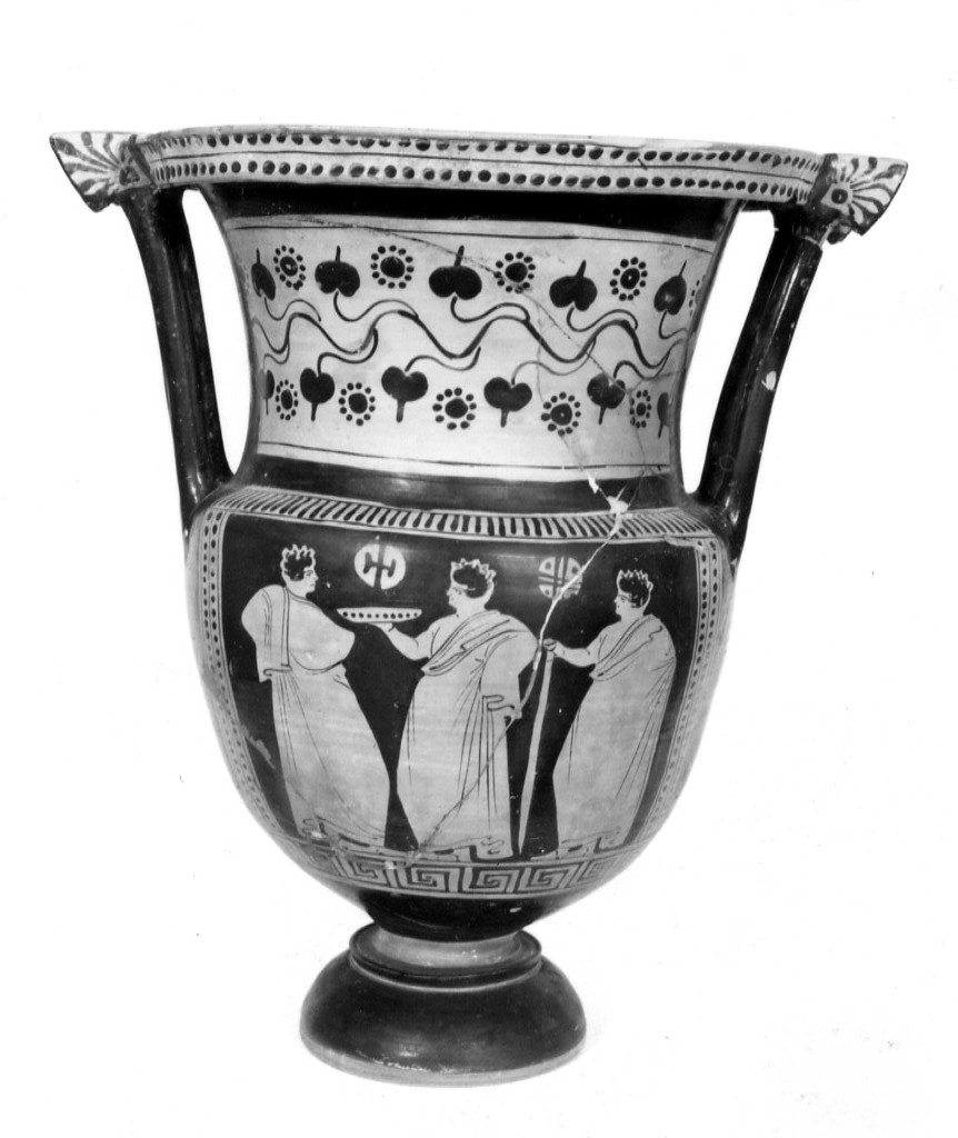 cratere a colonnette - medio-tardo apulo (seconda metà sec. IV a.C)