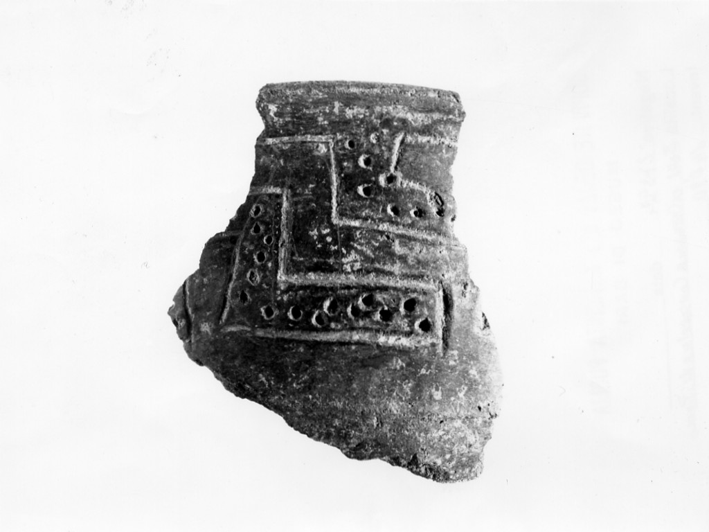 tazza/ frammento - Appenninico (sec. XIV a.C)