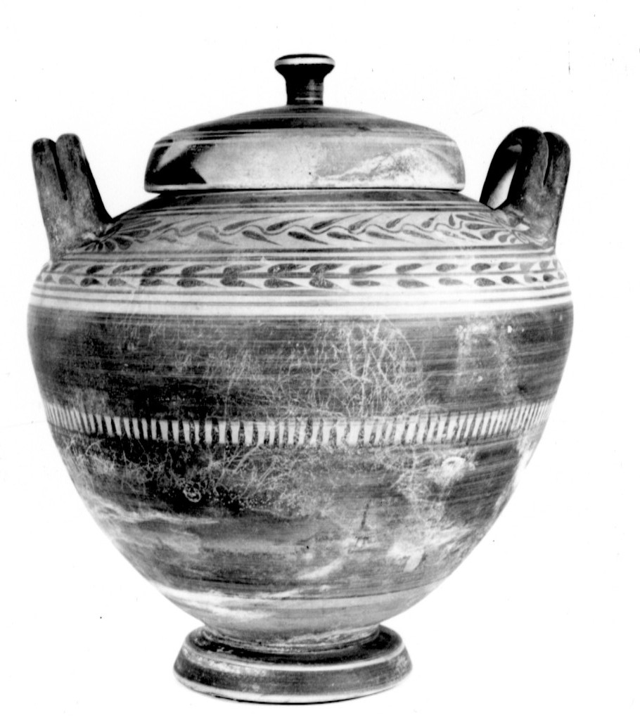 stamnos con coperchio - produzione apula (secc. V-IV a.C)