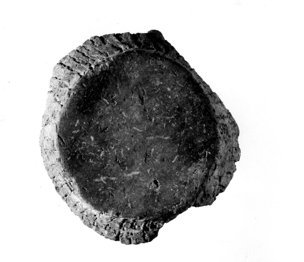 vaso/ fondo - ceramica impressa tipo Molfetta (Neolitico Antico)