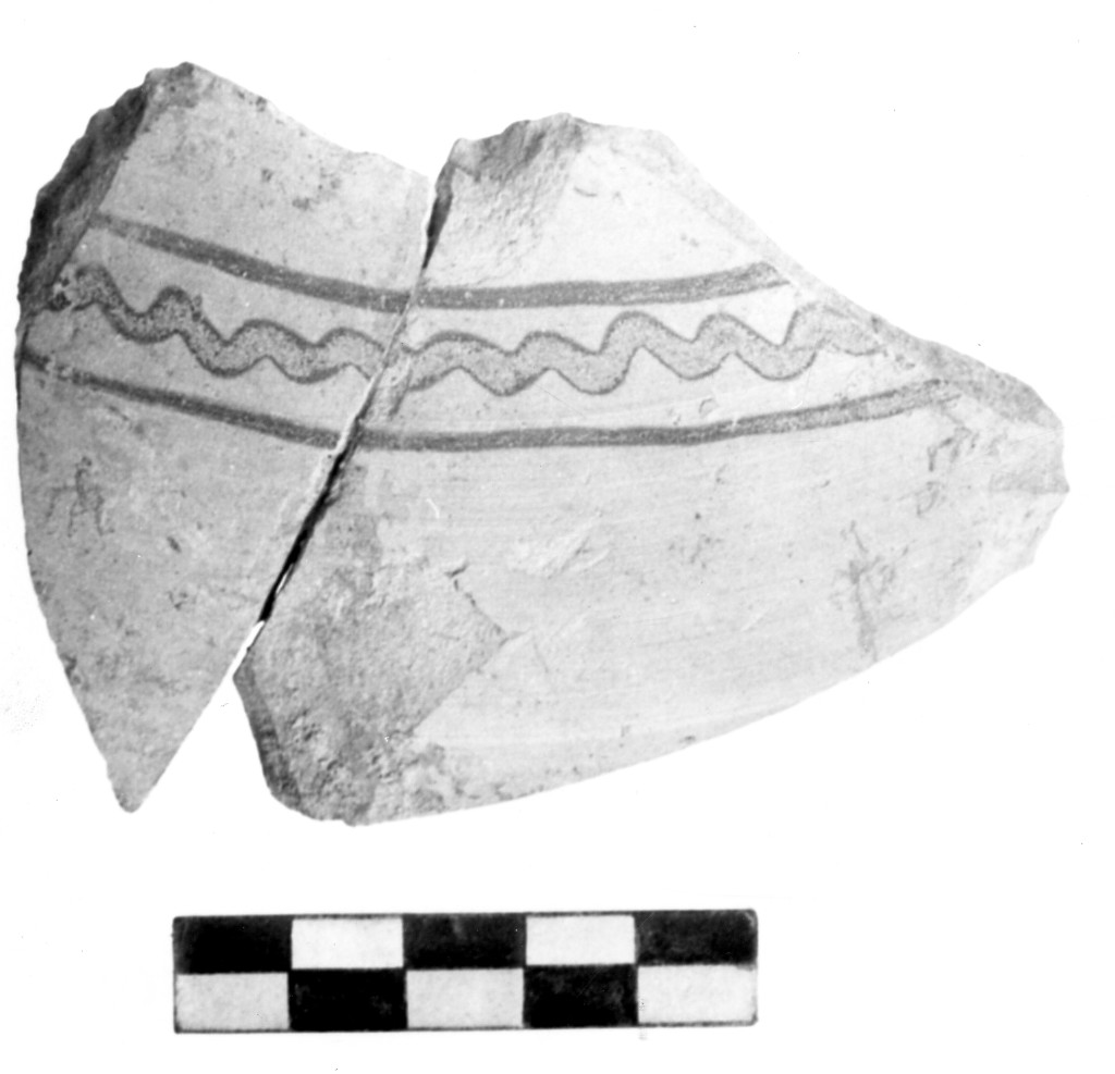 olla/ frammento - Cultura Daunia, fase seconda (sec. IV a.C)