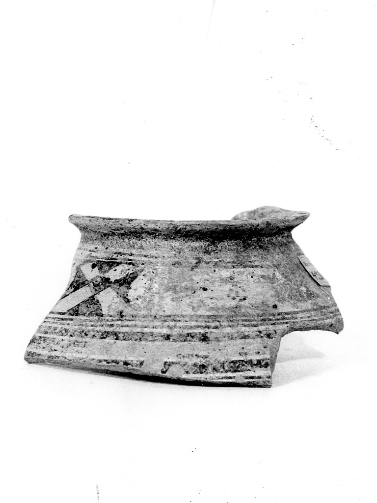 olla/ frammento - fabbrica peucezia (sec. VI a.C)