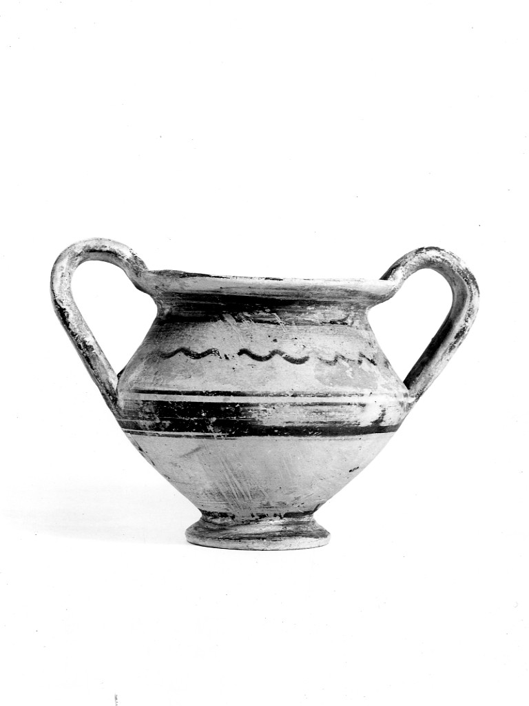 kantharos - ceramica peucezia a fasce (secc. V-IV a.C)