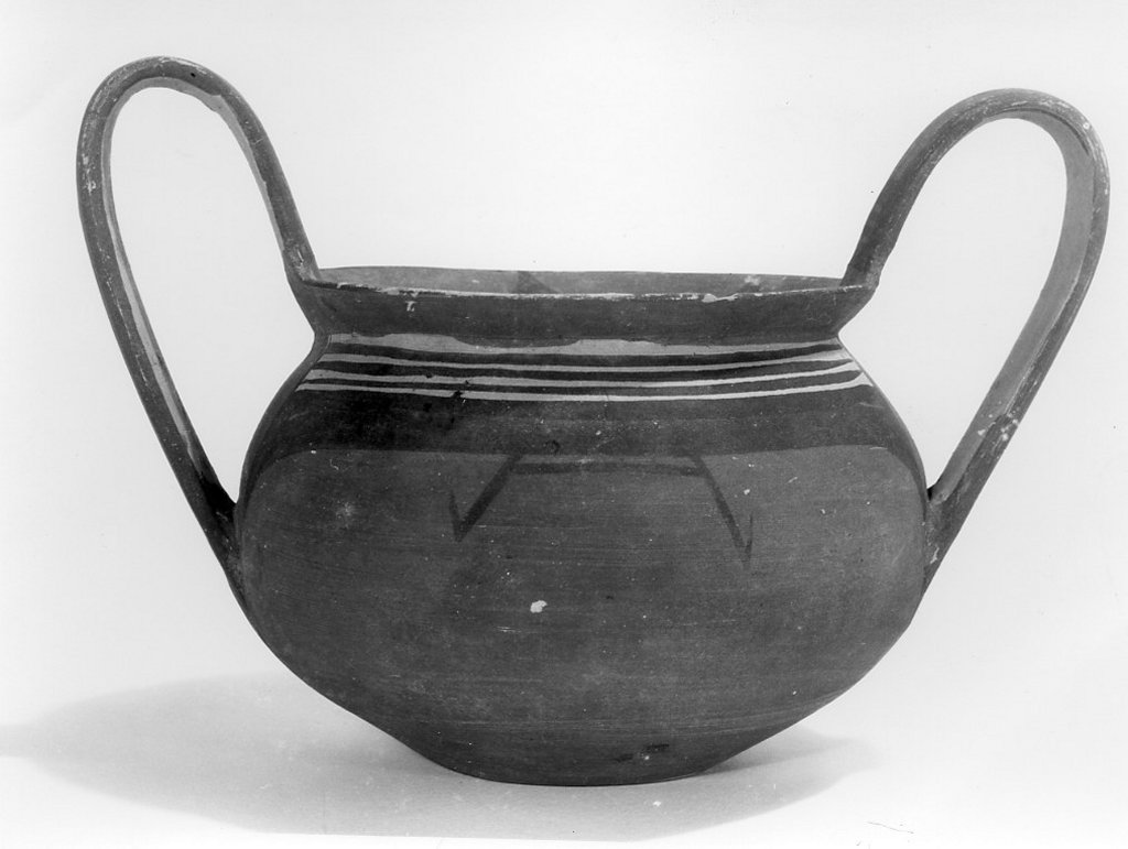 kantharos, De Juliis 1983, classe B - produzione locale (fine sec. VII a.C)