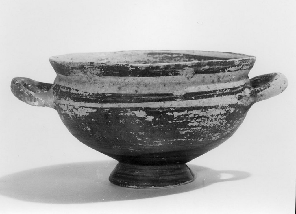 kylix, Villard-Vallet 1955, tipo ionica A2 - produzione coloniale (fine sec. VII a.C)