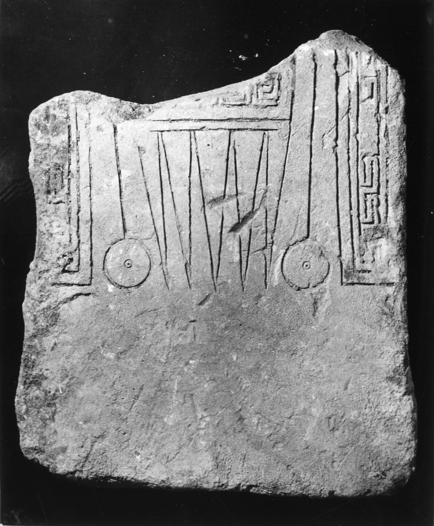 stele - produzione daunia (seconda metà sec. VII a.C)
