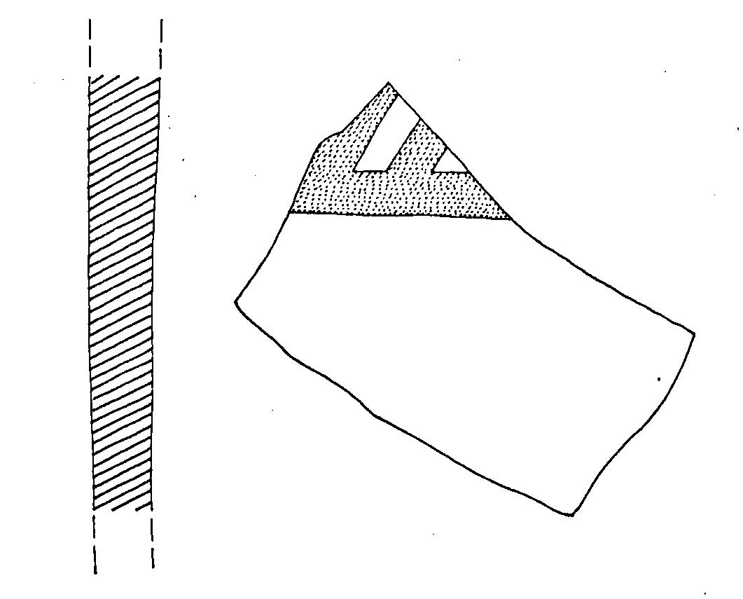 vaso/ parete - protogeometrico iapigio (secc. XI/ XI a.C)
