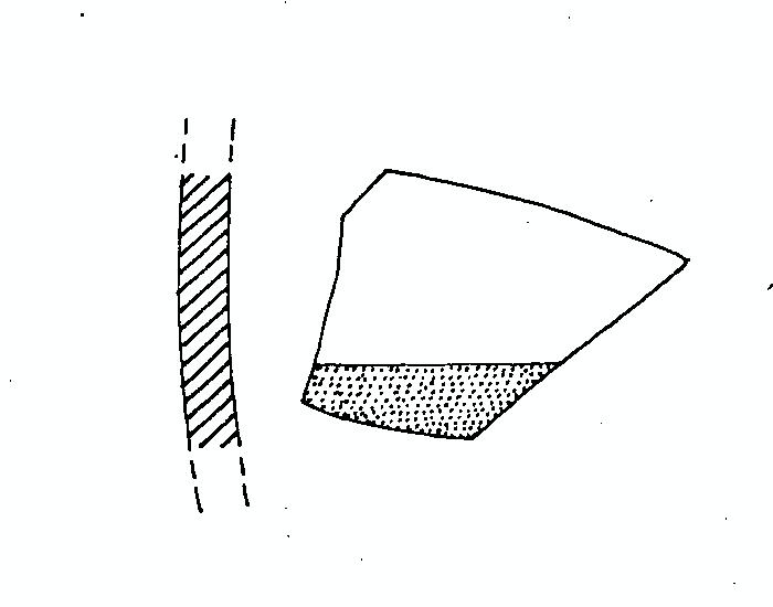 vaso/ parete - protogeometrico iapigio (secc. XI/ XI a.C)