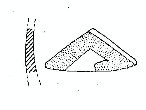 vaso/ parete - protogeometrico iapigio (secc. XI/ XI a.C)