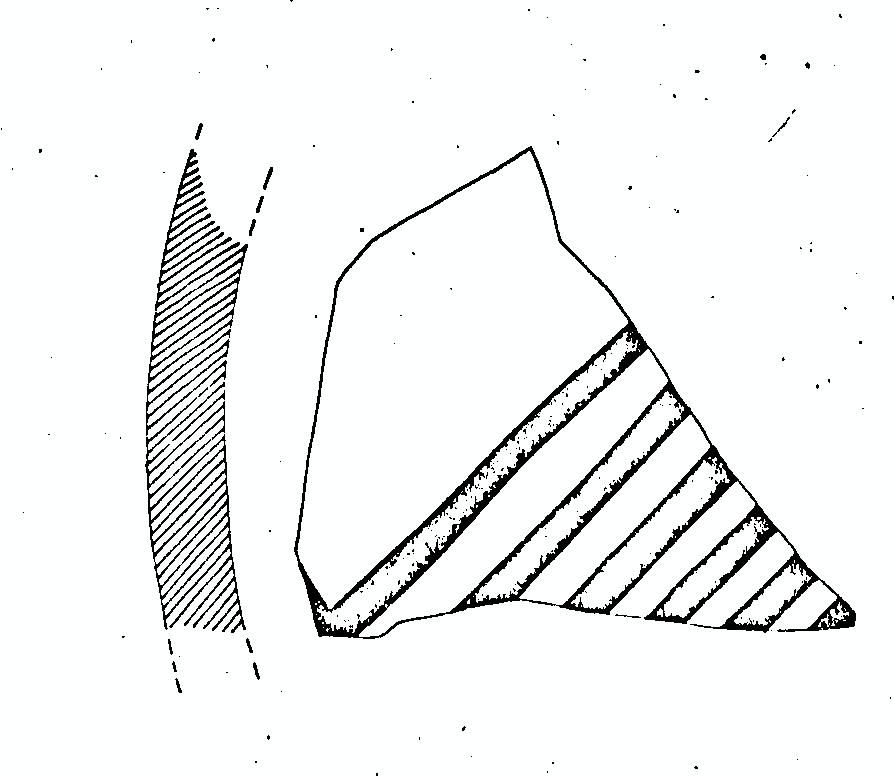 vaso/ parete - protogeometrico iapigio (secc. XI/ XI a.C)