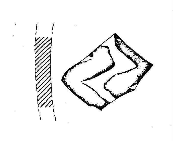 vaso/ parete - protogeometrico iapigio (secc. XI/ XI a.C)