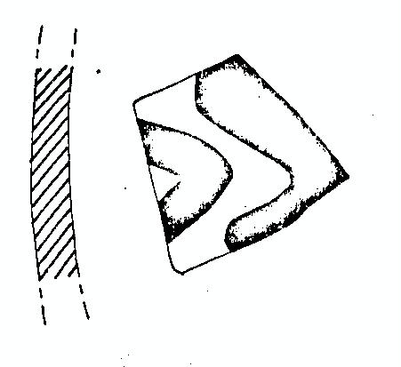 vaso/ parete - protogeometrico iapigio (secc. XI/ XI a.C)