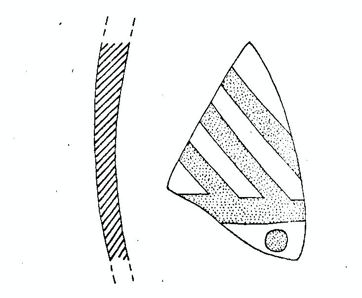 vaso/ parete - protogeometrico iapigio (secc. XI/ XI a.C)