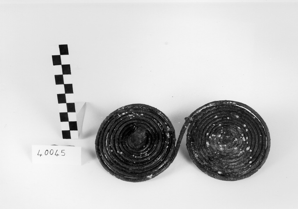 fibula ad occhiali - produzione italica (fine/ inizio secc. VII/ VI a.C)