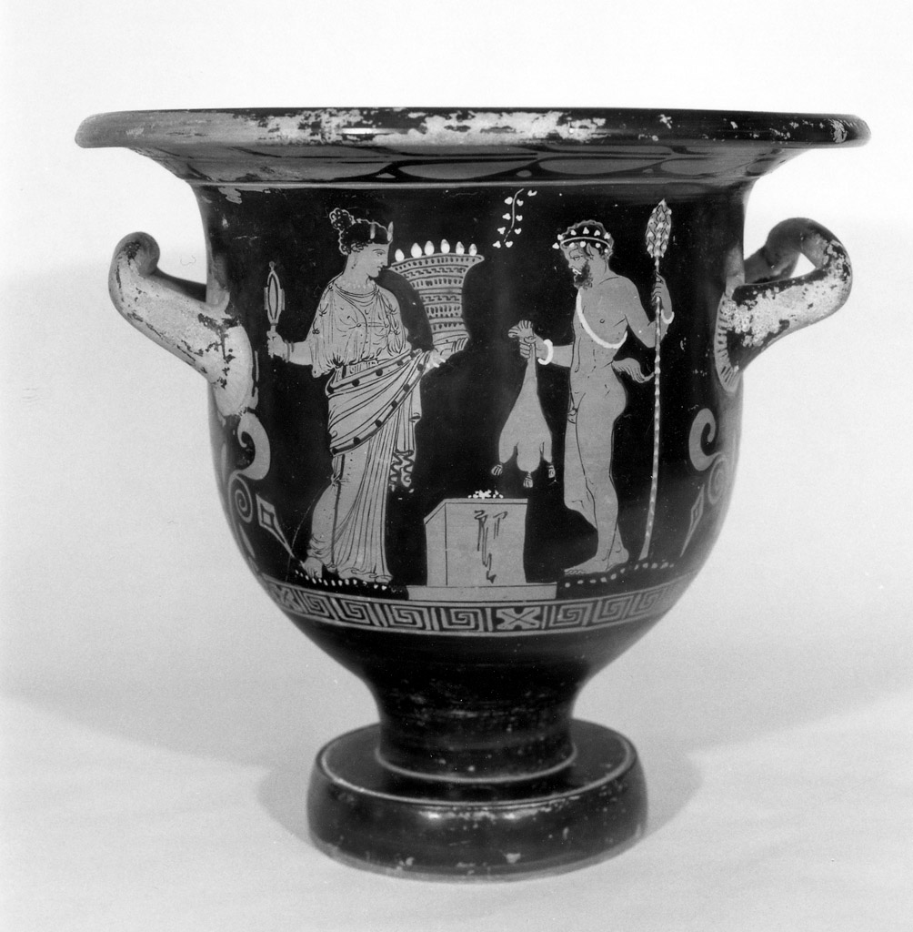 cratera a calice - cerchia del Pittore di Hoppin (fine sec. IV a.C)