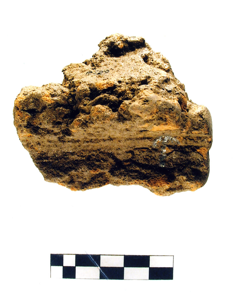 intonaco/ frammento - neolitico antico (millennio VII/ V a.C)