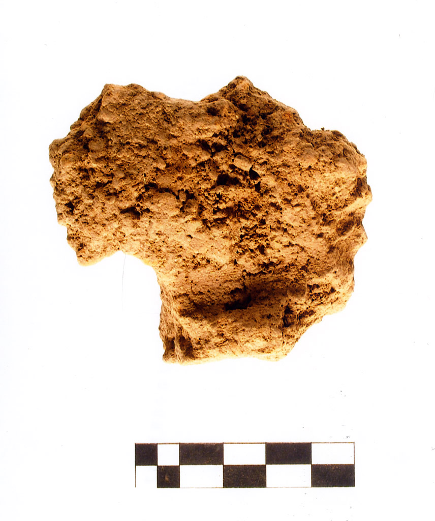 intonaco/ frammento - neolitico antico (millennio VII/ V a.C)