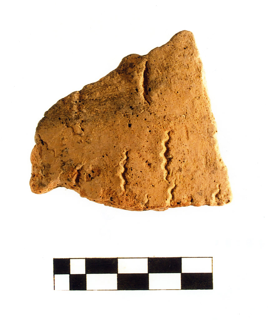 parete decorata/ frammento - neolitico antico (millennio VI/ V a.C)
