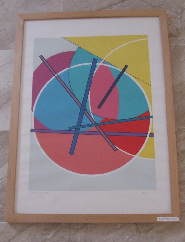 Costruzione n°2, soggetto assente (stampa a colori) di Veronesi Luigi (XX)