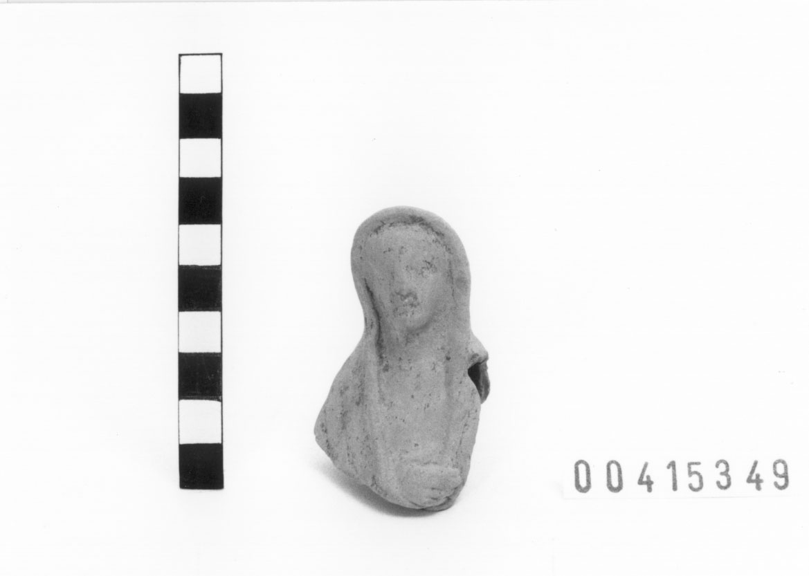 Figura maschile velata (Statuetta votiva/ frammento) (Inizio II a.C, I a.C)