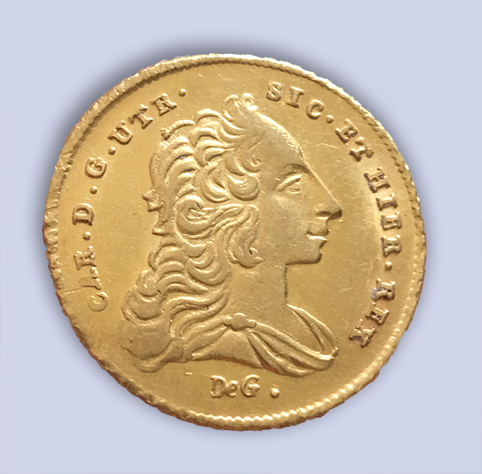 moneta - 6 ducati (prima metà sec. XVIII d.C)