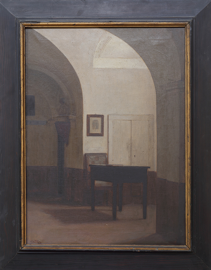 La canonica, Interno di canonica (dipinto) di Ar Giuseppe (sec. XX d.C)
