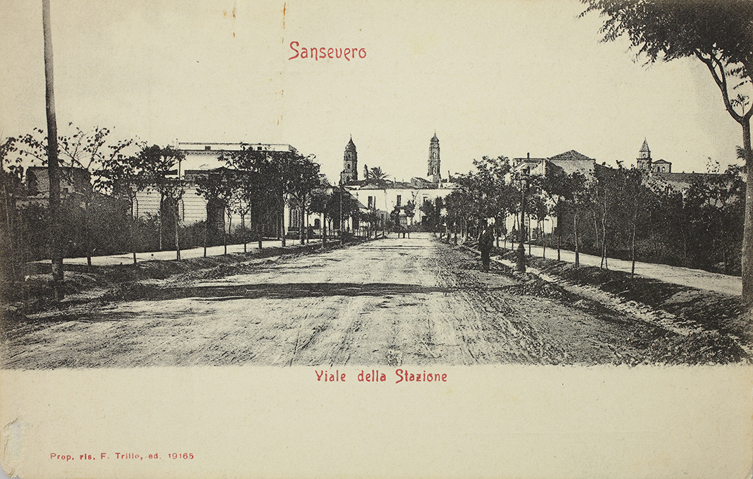 San Sevevero. Il Viale della Stazione (positivo) di Anonimo (XIX)