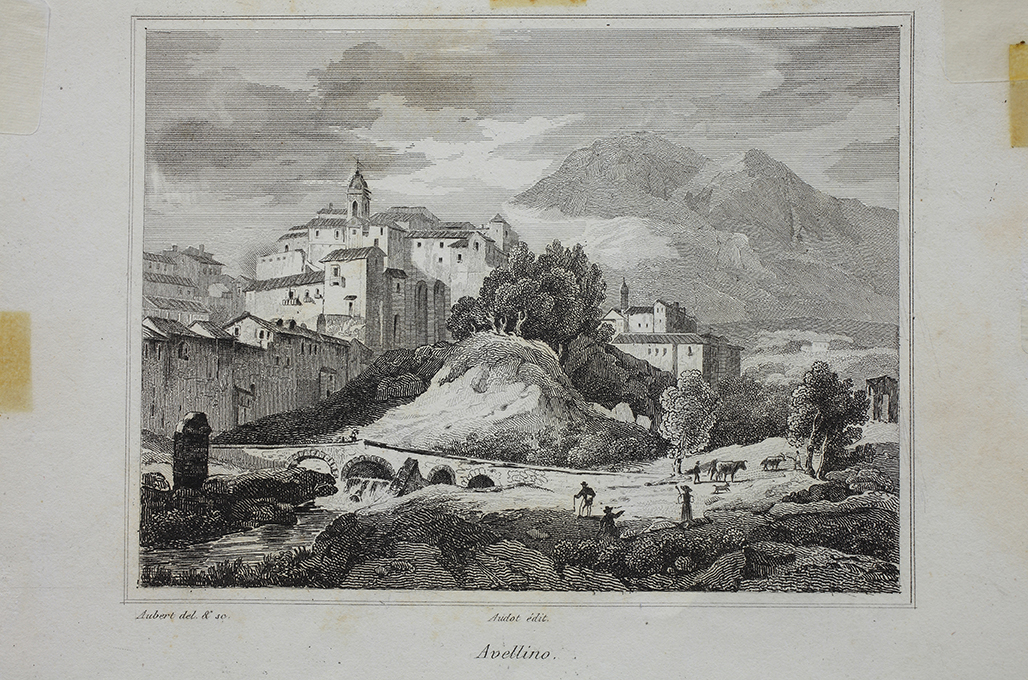 Veduta di Avellino (stampa) di Aubert Pierre-Eugène (sec. XIX)