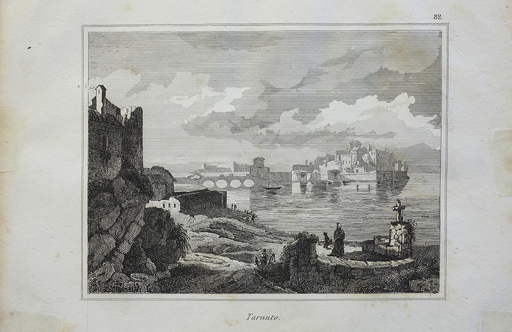 Veduta di Taranto (stampa) - ambito francese (sec. XIX)