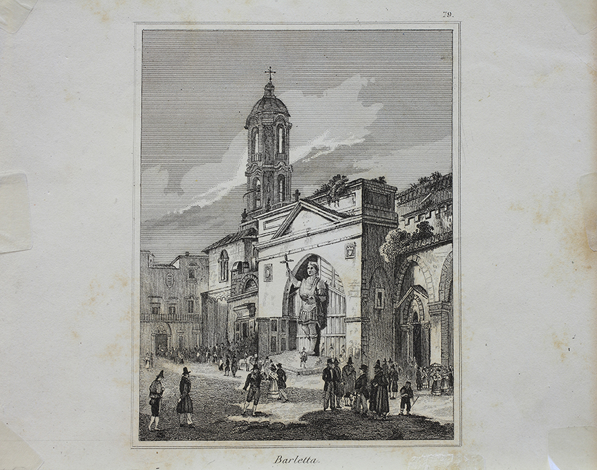 Barletta. Il Colosso (stampa) - ambito francese (sec. XIX)
