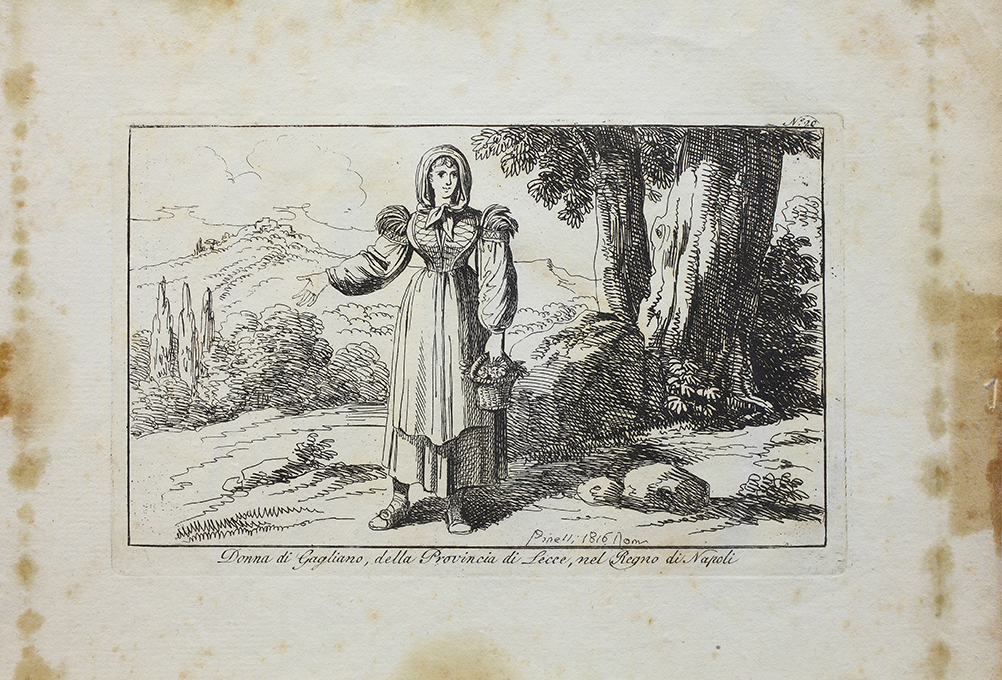 Donna di Gagliano (stampa) di Pinelli Bartolomeo (sec. XIX)