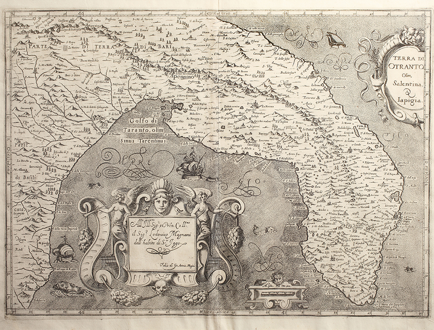 Cartografia della terra d'Otranto (stampa) di Magini Fabio di Giovanni Antonio (secc. XVIII/ XIX)