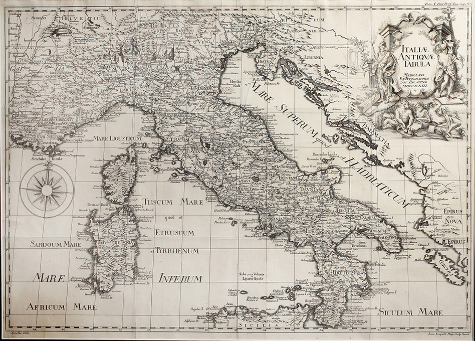 Tavola dell'Italia Antica (stampa) di Spinelli, Giovanni Giacomo, Mayr, Ioan Leopold (secc. XVIII/ XIX)