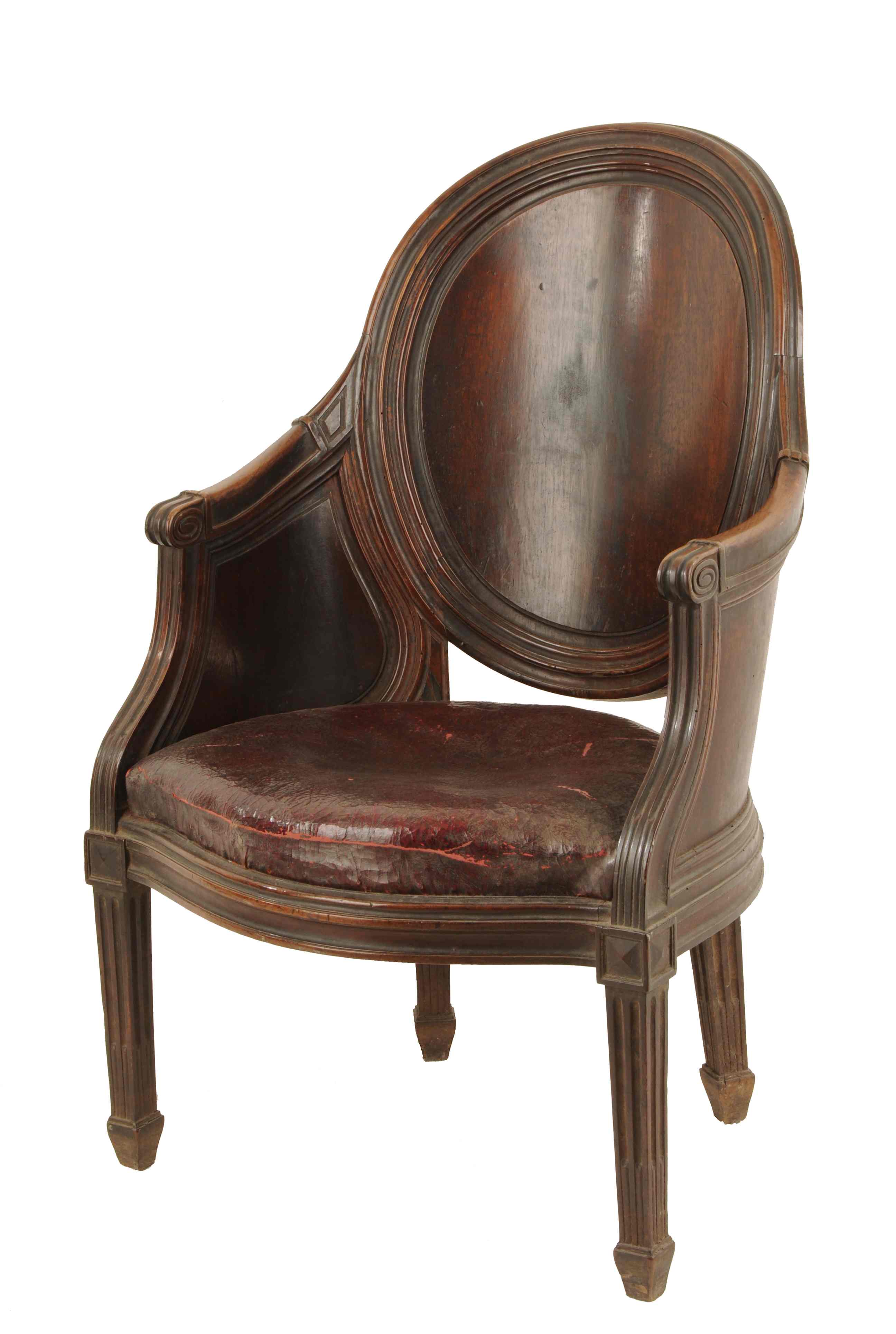 poltrona - bottega toscana (fine/inizio secc. XIX/ XX)