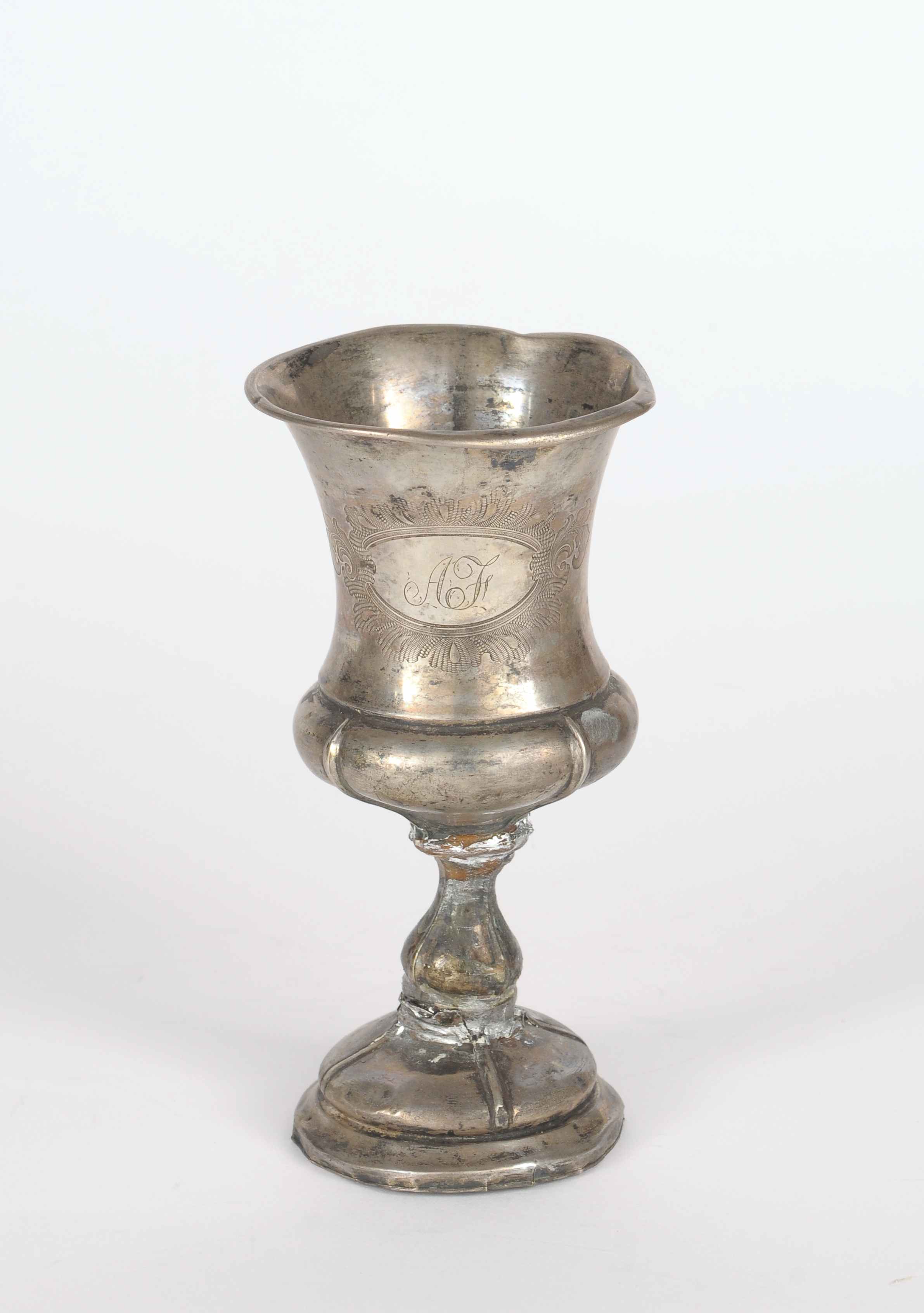 calice da kiddush - manifattura livornese (sec. XVIII)