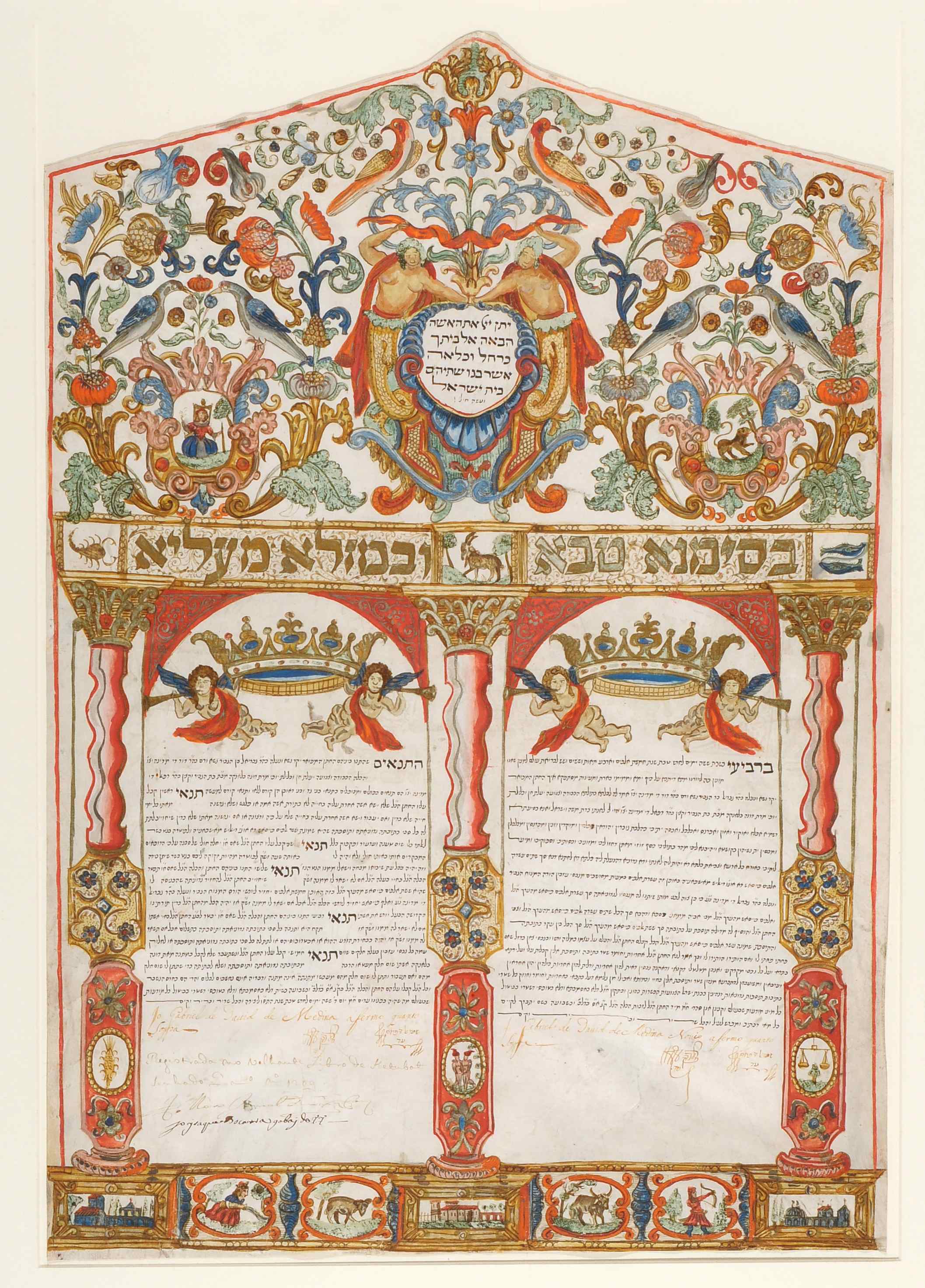 ketubbah - manifattura livornese (sec. XVIII)