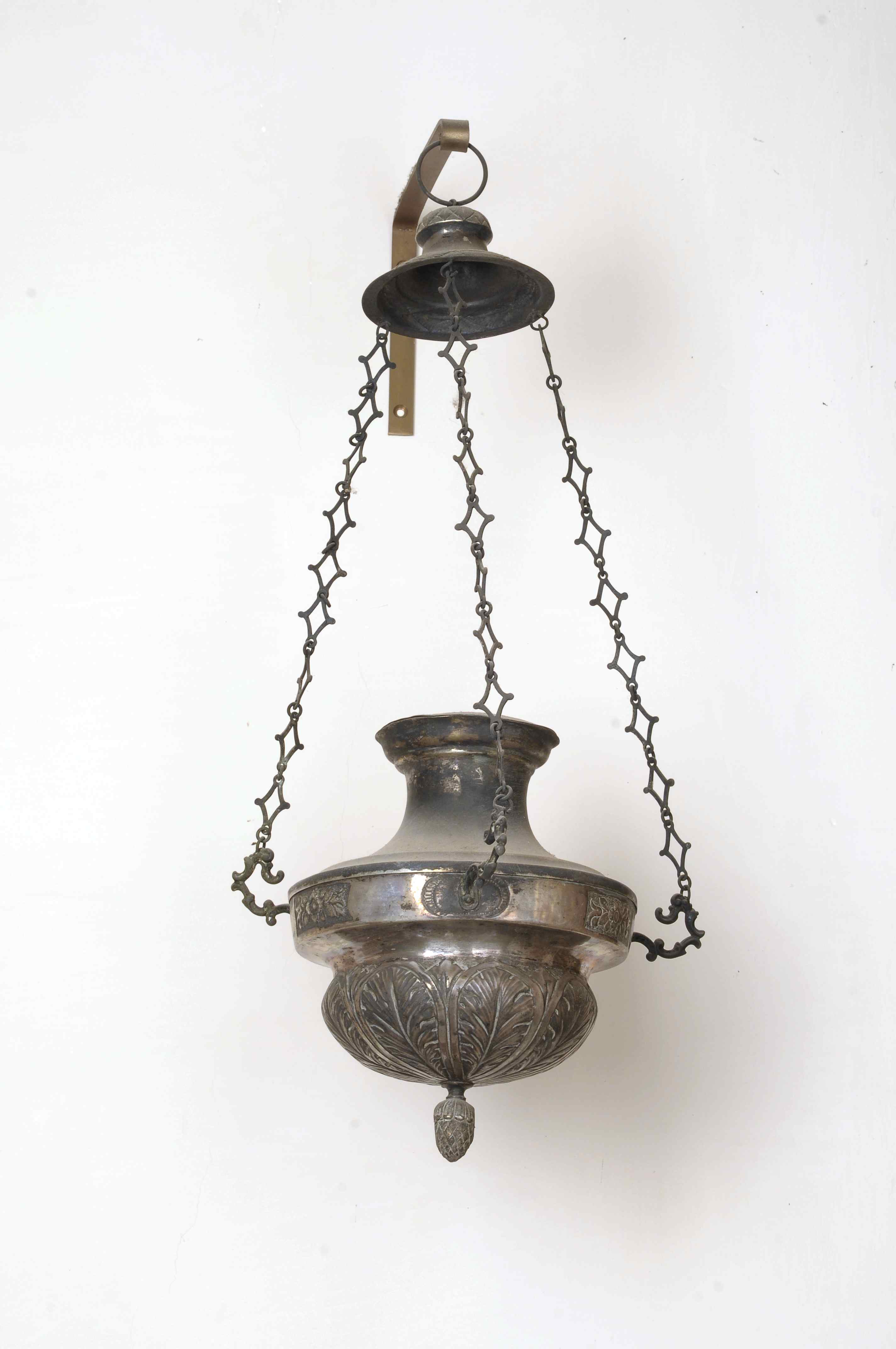 lampada pensile per sinagoga - manifattura livornese (sec. XIX)